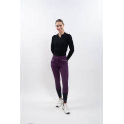 Pantalon polaire équitation Harcour Jaipur Figue Violet Pantalon polaire équitation Harcour Jaipur Figue Violet