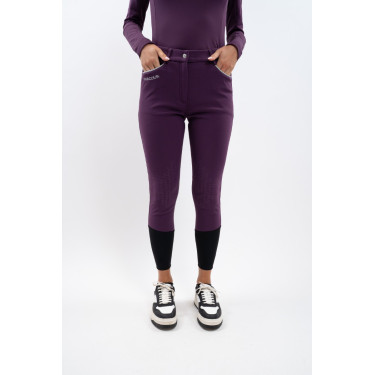 Fleece paardrijbroek Harcour Jaipur Vijg Violet