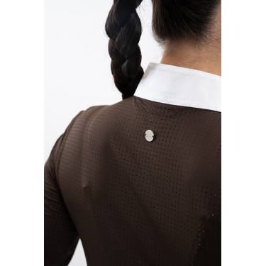 Wedstrijdpolo Harcour Stella dames Cacao Bruin