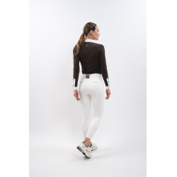 Wedstrijdpolo Harcour Stella dames Cacao Bruin