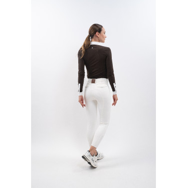 Wedstrijdpolo Harcour Stella dames Cacao Bruin