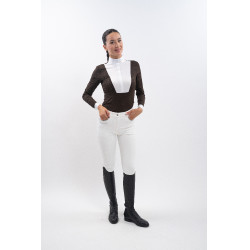 Wedstrijdpolo Harcour Stella dames Cacao Bruin
