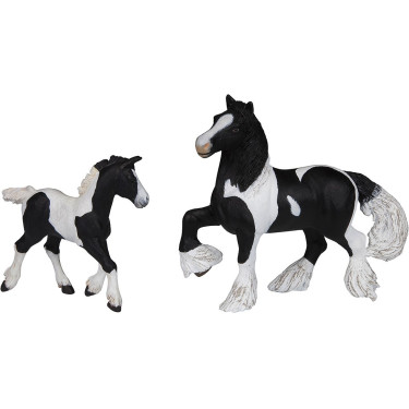 Figurine Poulain Cob irlandais noir Papo Figurine Poulain Cob irlandais noir Papo