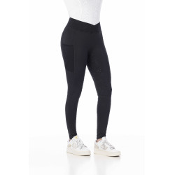 Pull-on Equithème Flora siliconen zitvlak Zwart