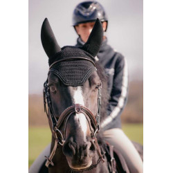 Oornetje voor paarden Pénélope Soundless Strass Zwart