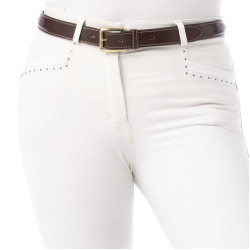 Pantalon Equithème Safir Blanc / bleu Pantalon Equithème Safir Blanc / bleu