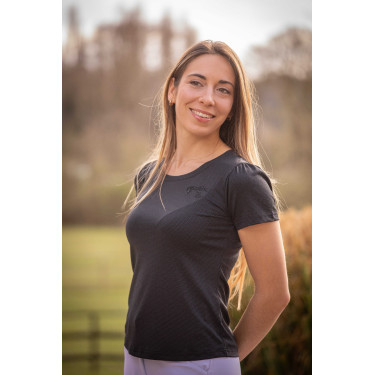 T-shirt Pénélope Techty korte mouwen Grijs