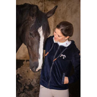 Sweat-zip Emy Velvet Pénélope Marineblauw