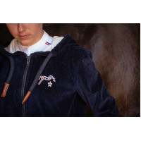 Sweat-zip Emy Velvet Pénélope Marineblauw Sweat-zip Emy Velvet Pénélope Marineblauw
