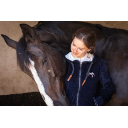 Sweat-zip Emy Velvet Pénélope Marineblauw Sweat-zip Emy Velvet Pénélope Marineblauw