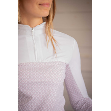 Polo de concours Pénélope Debbie Blanc / rose Polo de concours Pénélope Debbie Blanc / rose