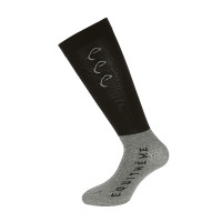 Chaussettes Equithème Compet 2 paires Noir / gris clair Chaussettes Equithème Compet 2 paires Noir / gris clair