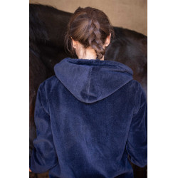 Sweat-zip Emy Velvet Pénélope Marineblauw Sweat-zip Emy Velvet Pénélope Marineblauw