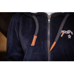 Sweat-zip Emy Velvet Pénélope Marineblauw Sweat-zip Emy Velvet Pénélope Marineblauw