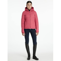 Gewatteerde jas met capuchon LeMieux Milly Young Rider Veenbes Roze