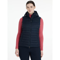 Mouwloze bodywarmer met capuchon LeMieux Tilly dames Petrol Blauw