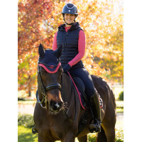 Mouwloze bodywarmer met capuchon LeMieux Tilly dames Petrol Blauw