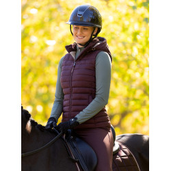 Mouwloze bodywarmer met capuchon LeMieux Tilly dames Damson Violet