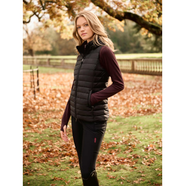 Mouwloze bodywarmer met capuchon LeMieux Tilly dames Zwart