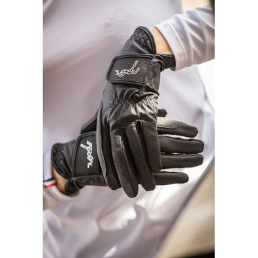 Gants Pisma Strass Pénélope Bleu marine