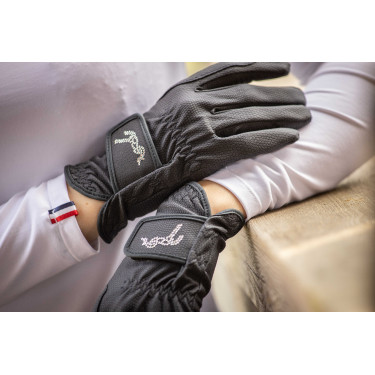 Handschoenen Pisma Strass Pénélope Marineblauw