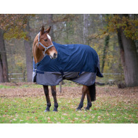 Couverture Equithème Tyrex 600 D 300g Marine / gris