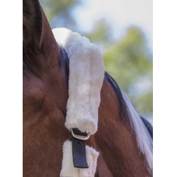 Norton halster Full synthetische schapenvacht Zwart / écru