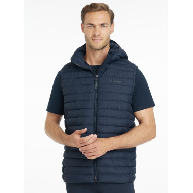 LeMieux heren bodywarmer zonder mouwen met capuchon Marine Marineblauw LeMieux heren bodywarmer zonder mouwen met capuchon Marine Marineblauw