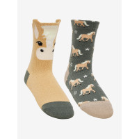 Chaussettes Mini LeMieux en coton par 2 Haflinger rosemary