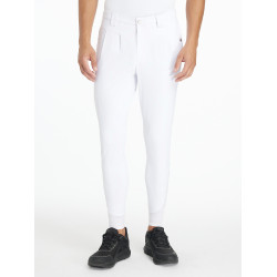 Pantalon d’équitation LeMieux homme fond silicone classique Blanc