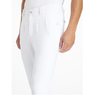 Pantalon d’équitation LeMieux homme fond silicone classique Blanc