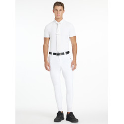 Pantalon d’équitation LeMieux homme fond silicone classique Blanc