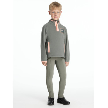 Mini LeMieux Mae fleece met drukknoopsluiting Rozemarijn Groen
