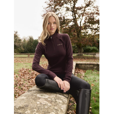 LeMieux Frances dames fleece met ritskraag Damson Violet
