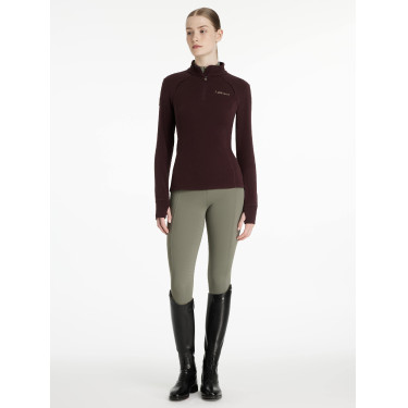 LeMieux Frances dames fleece met ritskraag Damson Violet