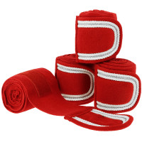 Bandes de polo Equithème Xmas Rouge / blanc Bandes de polo Equithème Xmas Rouge / blanc