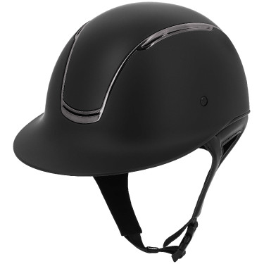 Equithème Soazy Mat Chrome zwarte cap Equithème Soazy Mat Chrome zwarte cap