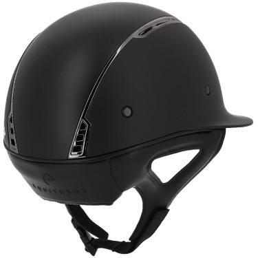 Equithème Soazy Mat Chrome zwarte cap Equithème Soazy Mat Chrome zwarte cap
