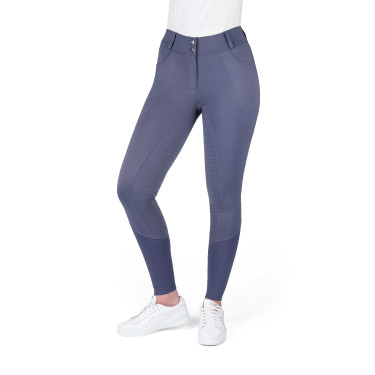 Pantalon Je t'aime Equithème Elsa femme Gris / bleu Pantalon Je t'aime Equithème Elsa femme Gris / bleu