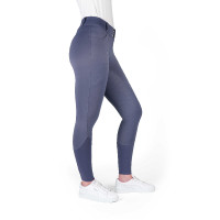 Pantalon Je t'aime Equithème Elsa femme Gris / bleu Pantalon Je t'aime Equithème Elsa femme Gris / bleu