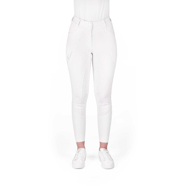 Pantalon Je t'aime Equithème Elsa femme Blanc Pantalon Je t'aime Equithème Elsa femme Blanc