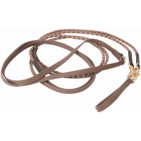 Duitse gecombineerde teugels Biotack® en T-touw Bruin Duitse gecombineerde teugels Biotack® en T-touw Bruin