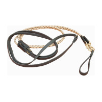 Rênes allemandes mixtes Biotack® et corde T de T Noir / beige