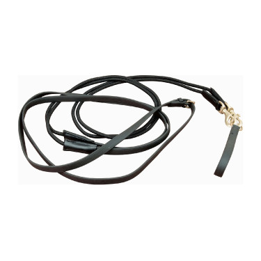 Rênes allemandes mixtes Biotack® et corde T de T Noir uni Rênes allemandes mixtes Biotack® et corde T de T Noir uni