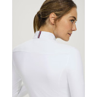 Polo de concours Tommy Hilfiger Equestrian hiver Verona femme manches longues Blanc optic