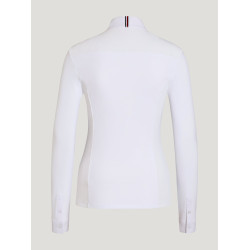Polo de concours Tommy Hilfiger Equestrian hiver Verona femme manches longues Blanc optic Polo de concours Tommy Hilfiger Equestrian hiver Verona femme manches longues Blanc optic