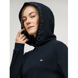Sweat à capuche Tommy Hilfiger Equestrian Strass Laurens femme Bleu marine