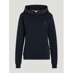 Sweat à capuche Tommy Hilfiger Equestrian Strass Laurens femme Bleu marine