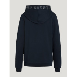 Sweat à capuche Tommy Hilfiger Equestrian Strass Laurens femme Bleu marine