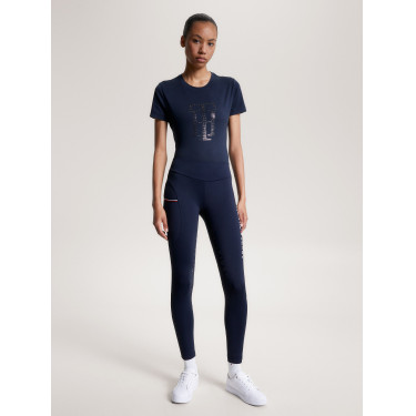 Dames full grip legging Tommy Hilfiger Equestrian Elmira Woestijnlucht Blauw